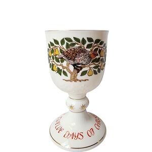 Royal Doulton Porcelain Goblet Partridge Pear Tree 12 Days of Christmas Replace